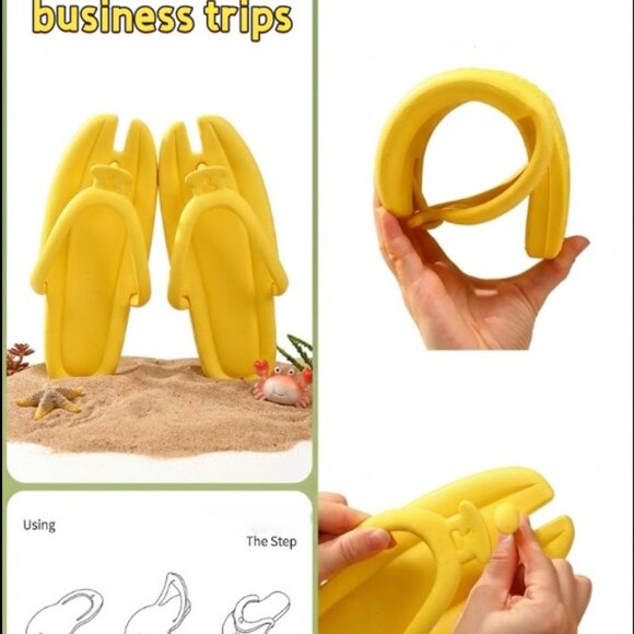 Space-Saving Foldable Slippers for Travel – Hygienic Bring-Your-Own Hotel Sandal - Picture 6 of 8
